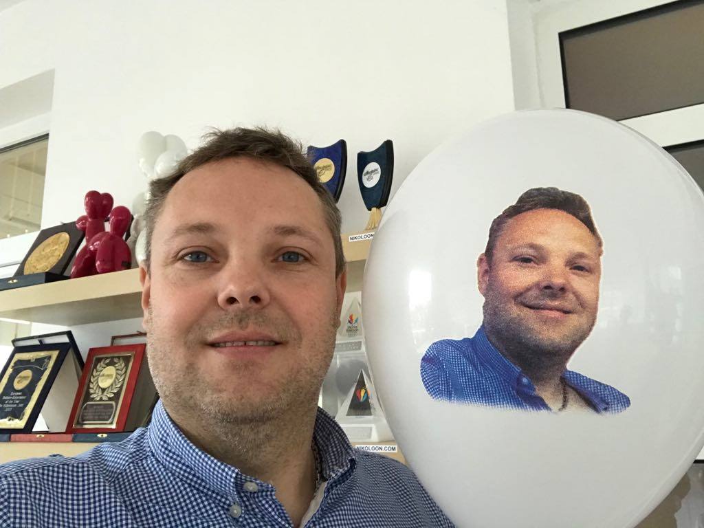 Balon s potiskano fotografijo
